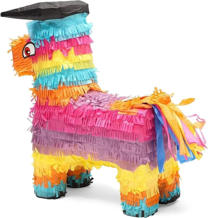 Rainbow Bull Pinata For Cinco De Mayo Party Decorations, Mexican Fiesta Supplies
